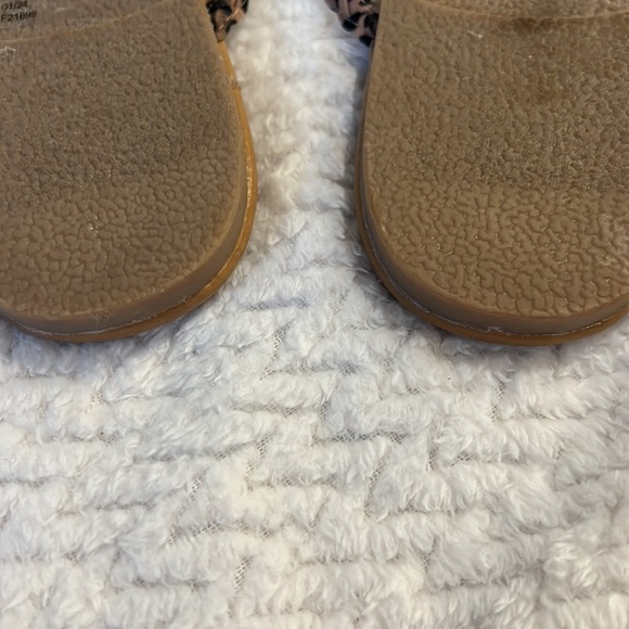 a.n.a Tan and Black Leopard Strappy Braided Women's Sandals Flip Flops Size 9 - Picture 5 of 6